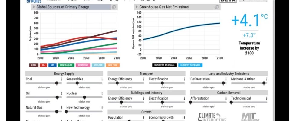Global pathway. Climate Interactive En Roads
